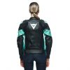 Dainese RACING 4 dámská sportovní kožená bunda černá/aqua vel.46